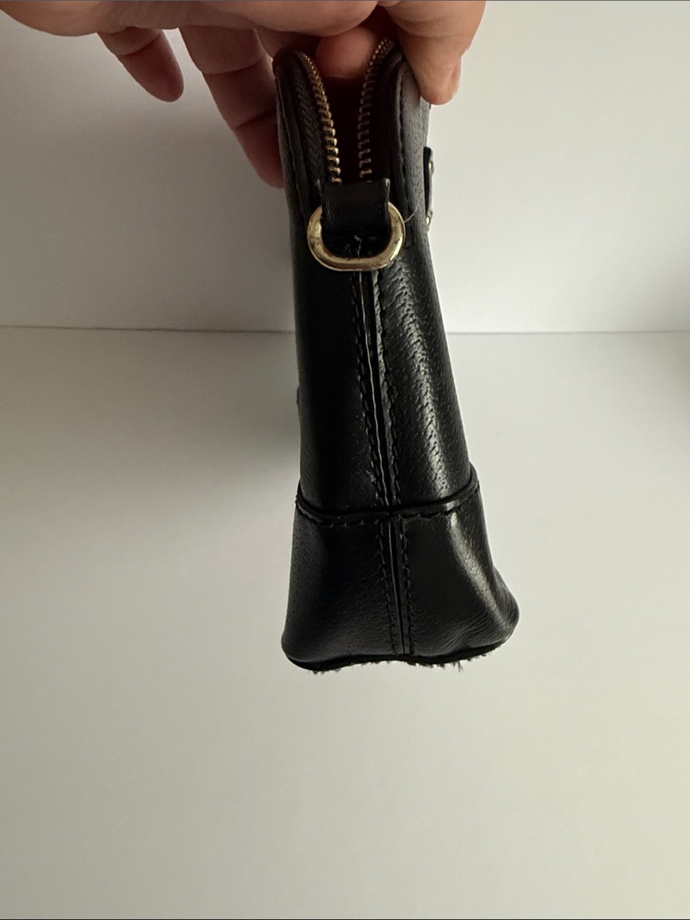 Kate Spade Black Pebbled Leather Dome Satchel Top Handle Bag Gold Hardware. - Picture 6 of 7